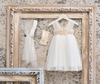 F2018.1002021 Φόρεμα ιβουάρ με μπαντάνα