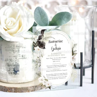 ΠΡΟΣΚΛΗΤΗΡΙΟ ΓΑΜΟΥ PLEXI GLASS - TS794