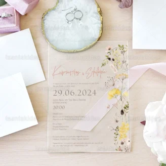 ΠΡΟΣΚΛΗΤΗΡΙΟ ΓΑΜΟΥ PLEXI GLASS - TS799