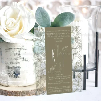 ΠΡΟΣΚΛΗΤΗΡΙΟ ΓΑΜΟΥ PLEXI GLASS - TS814