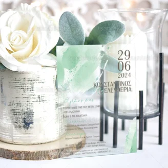 ΠΡΟΣΚΛΗΤΗΡΙΟ ΓΑΜΟΥ PLEXI GLASS - TS819