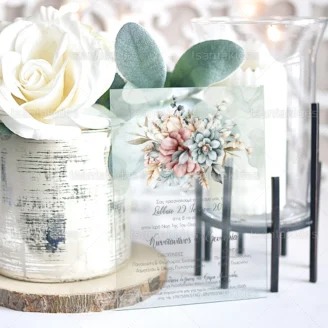 ΠΡΟΣΚΛΗΤΗΡΙΟ ΓΑΜΟΥ PLEXI GLASS - TS826