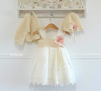 F1918.11019 Φόρεμα με πλεκτές λεπτομέρειες