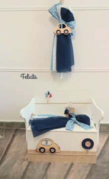 Πακέτο βάπτισης vintage με αυτοκινητάκι 145.1726