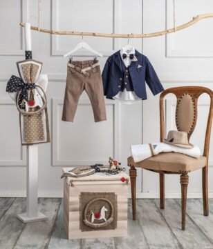 LP206.1322000 Πακέτο βάπτισης με αλογάκι σε μπλε και κόκκινο