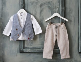 FΑ60.791990 Ντύσιμο με γιλέκο-βράκα γκρι