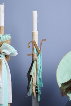 L255.462457 Λαμπάδα για αγόρι με μονόγραμμα