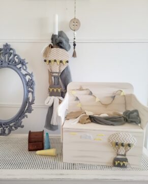 LPΑερόστατο γκρί .166.503456 Πακέτο βάπτισης για αγόρι Αερόστατο