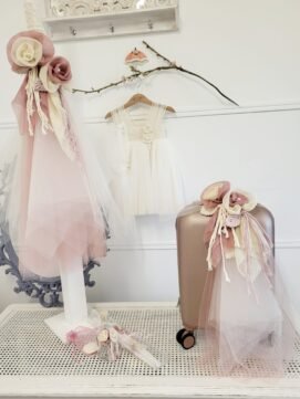 LP251.146.507000 Πακέτο βάπτισης σε γάζα λουλούδια