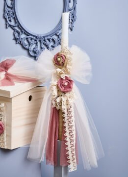 L248.367890 Λαμπάδα λουλούδια βεντάλια