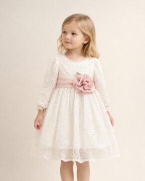 F2054.841924 Φόρεμα Δανδέλας Μακρύ Μανίκι με μπαντάνα