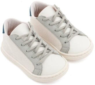 Δετό Τρίχρωμο Σνίκερ BS3039 Λευκό Πάγου Γκρι Μπλε