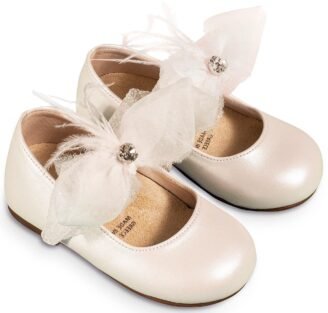 Γοβάκι Μονή Μπαρέτα με Φιόγκο BS3562 Εκρού