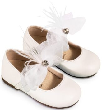 Γοβάκι  Μονή Μπαρέτα με Φιόγκο BS3562  Λευκό