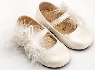 Γοβάκι Μονή Μπαρέτα Διακοσμημένη με Χειροποίητο Διακοσμητικό BS3598 Εκρού