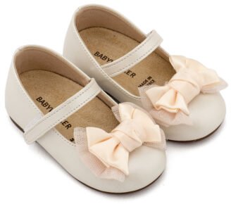 Γοβάκι Μονή Μπαρέτα Διακοσμημένη με Φιόγκο BS3599 Εκρού