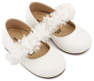 Γοβάκι Μονή Μπαρέτα Διακοσμημένη  BS3602 Λευκό