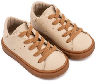 Δετό Δερμάτινο Sneaker BW 4312 Μπεζ