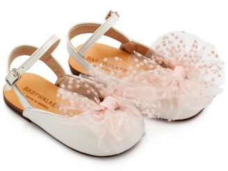 Γαλλικό Σαμπό με Χειροποίητο Τούλινο Φιόγκο BW4859 Εκρού Ροζ