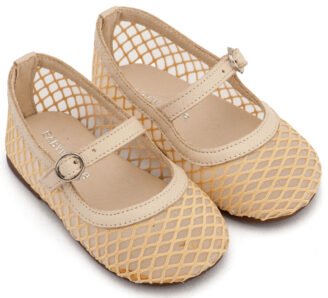 Γοβάκι Μονή Μπαρέτα με Δίχτυ BW4881 Μπεζ