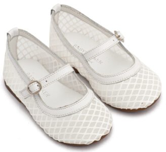 Γοβάκι Μονή Μπαρέτα με Δίχτυ BW4881 Λευκό