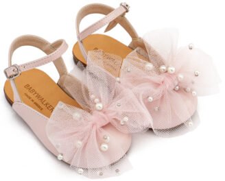 Γαλλικό Σαμπό με Φιόγκο και Πέρλες BW4882  Ροζ