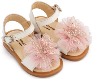 Πέδιλο με Διακοσμητικό Πεταλούδας BW4886 Εκρού Ροζ