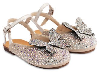 Σαμπό Διακοσμημένο Ολόγυρα με Στρας και Πεταλούδα EXC5857 Εκρού