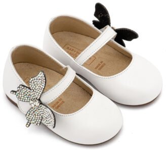 Γοβάκι με Στρασένια Πεταλούδα στο Πλάι EXC5894 Λευκό