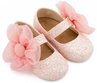 Γοβάκι Μονή Μπαρέτα Διακοσμημένο με Μεγάλο Λουλούδι Οργάντζας EXC5899 Ροζ