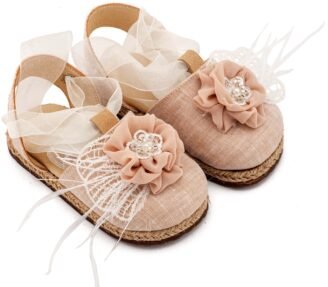 Εσπαντρίγια με Χειροποίητο Διακοσμητικό με Πούπουλα EXC5905 Εκρού Νουντ