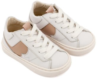 Δίχρωμο Sneaker Δετό EXC8001 Λευκό Μπεζ