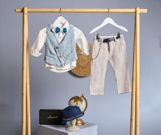 FA73.912410 Ντύσιμο με γιλέκο μπλέ