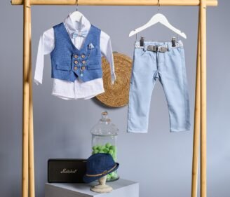 FA80.892419 Ντύσιμο με γιλέκο μπλέ