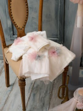 FK2021.251314 Λαδόπανα Ιβουάρ με τούλι nude