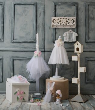 LP229.1351214 Πακέτο Βάπτισης Πουά Λευκό