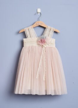 F2005.782000 nude Φόρεμα με λουλούδια και μπαντάνα