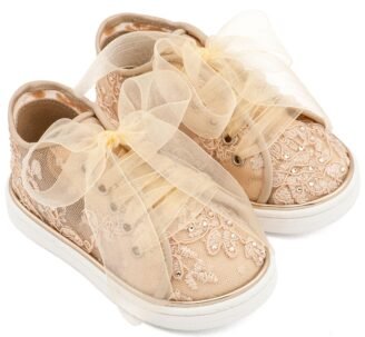 Sneaker απο Ύφασμα Φιλντιρέ Λουλούδια LU6129 Μπεζ