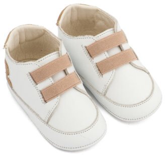 Παντοφλέ Σνικερ με Λάστιχάκια MI1137 Λευκό Μπεζ