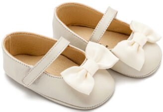 Γοβάκι Μονή Μπαρέτα με Υφασμάτινο Χειροποίητο Φιογκάκι MI1646 Εκρού