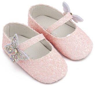 Γοβάκι Μονή Μπαρέτα Χρατς με  Στρασένια Πεταλούδα MI1658 Ροζ