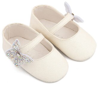 Γοβάκι Μονή Μπαρέτα Χρατς με  Στρασένια Πεταλούδα MI1658 Λευκό