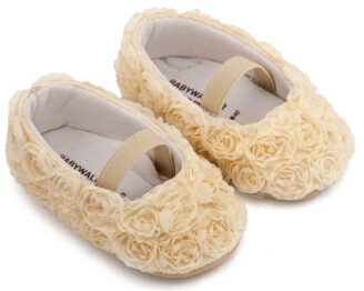 Μπαλαρινα Διακοσμημένη με Chiffon Λουλούδια MI1660 Εκρού